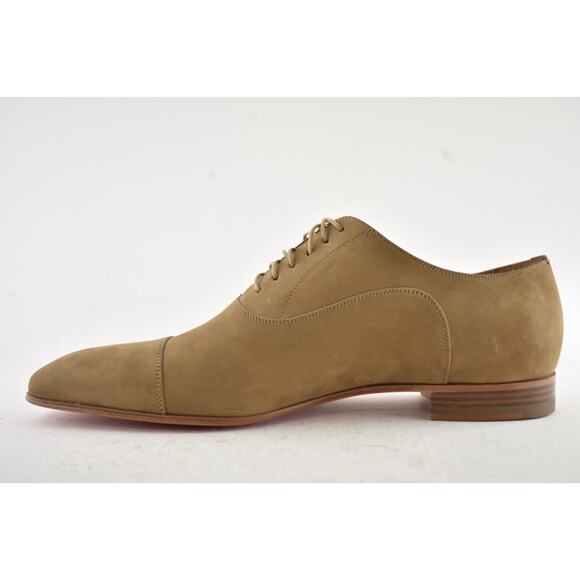 Christian Louboutin Greggo Flat Calf Nubuck Beige Oxford Dress Loafer 43.5 10.5 main image 5